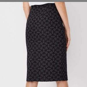 Ann Taylor: Jacquard Front Slit Pencil Skirt